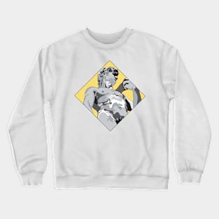 Michelangelo's David Colored - w/ Yellow bg Crewneck Sweatshirt